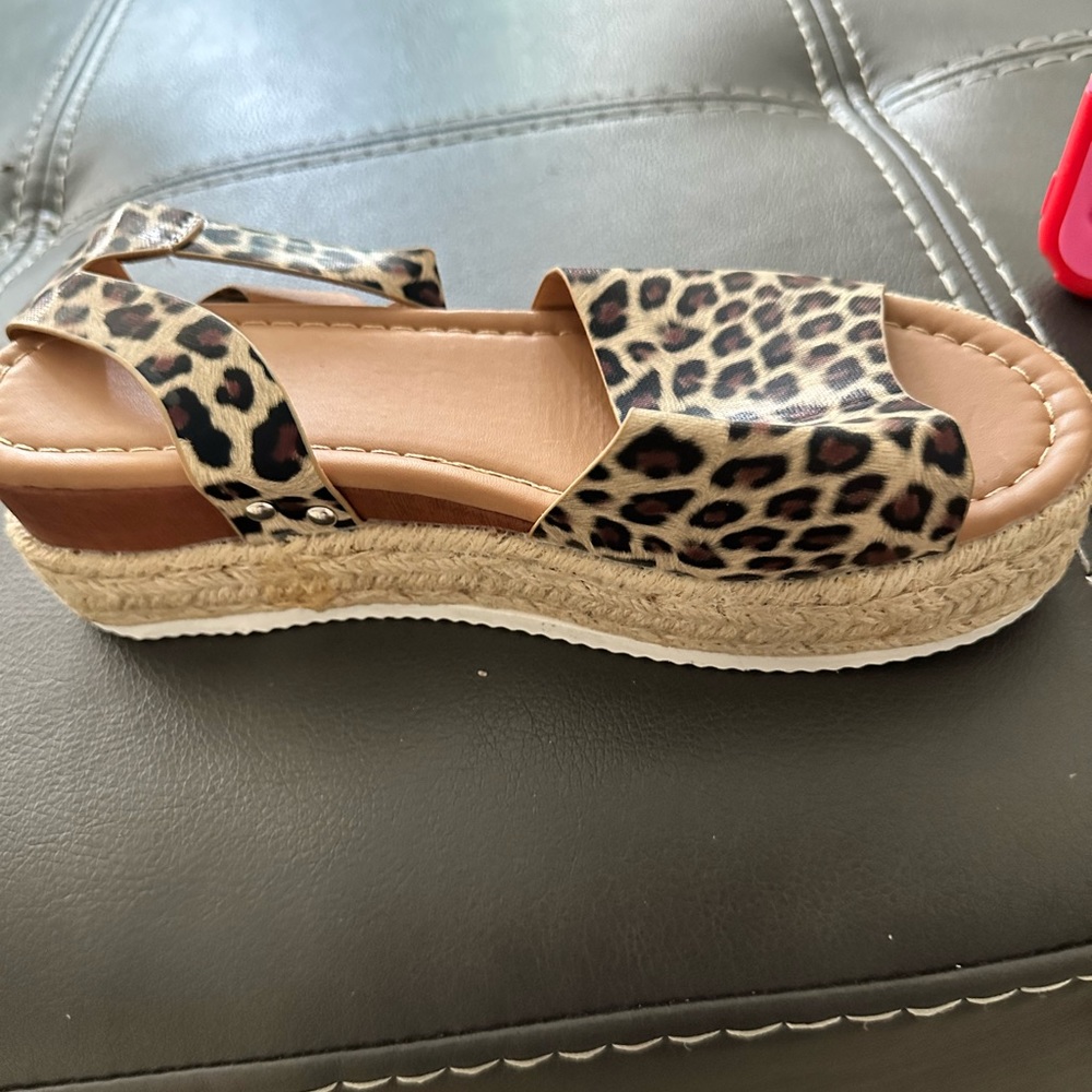 Leopard print sandals